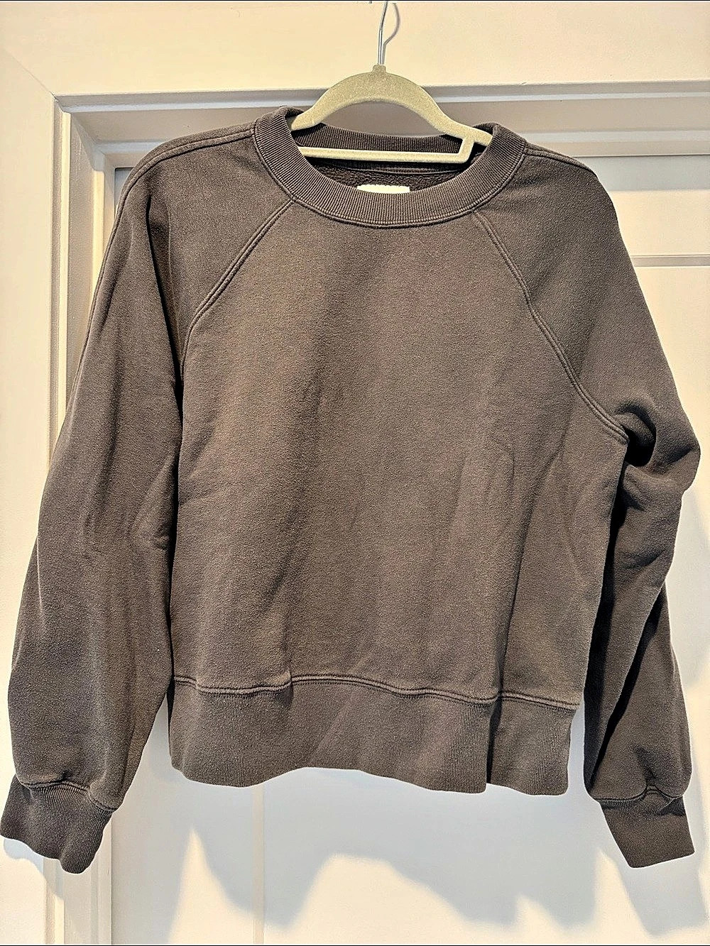 Abercrombie & Fitch Soft A&F Essentials Oversized Crewneck Sweatshirt Gray Small